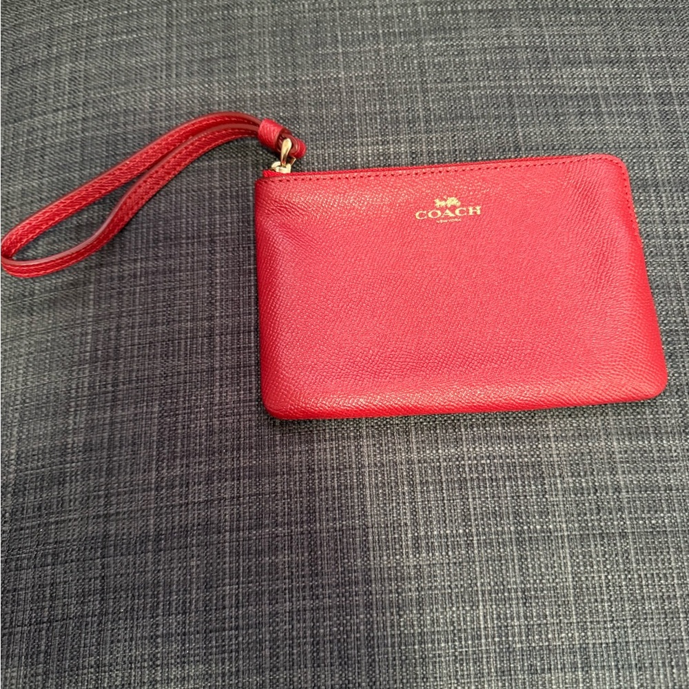Coach Vibrant Red Wristlet